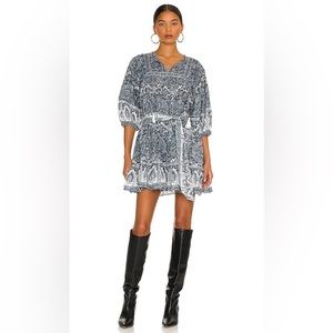 CLEOBELLA MAGDALENA MINI DRESS IN RISHI BLOCK PRINT SIZE MEDIUM
